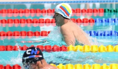 Acción de Colombia en la piscina bolivariana. 