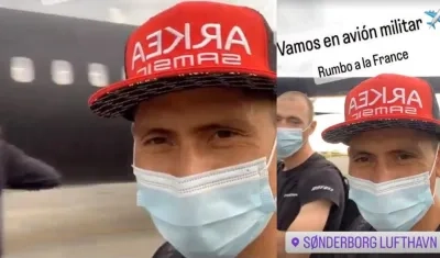 Nairo viajó en avión militar rumbo a territorio francés 