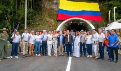 El Presidente Iván Duque durante la entrega del corredor.