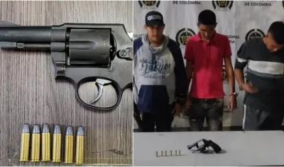 Los tres capturados por la Policía.