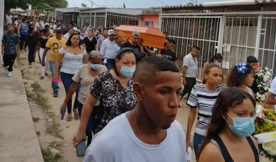 Sepelio de Rosa María Sánchez en Malambo. 