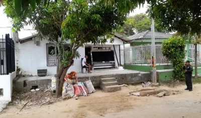Lugar del atentado en El Santuario.