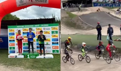 Wilson García, en el pódium y en competencia.