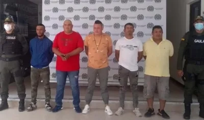 Los cinco capturados fueron enviados a la cárcel La Vega de Sincelejo.