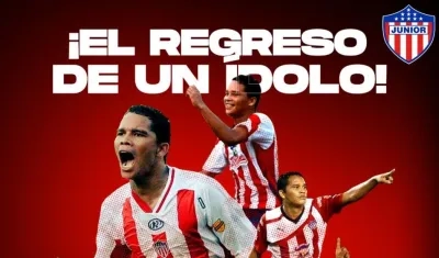 El delantero Porteño Carlos Bacca regresa a casa.