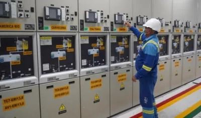 El cuarto de celdas de la subestación.