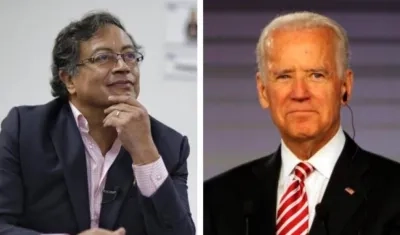 Gustavo Petro, presidente electo, Joe Bide, presidente de EE. UU.