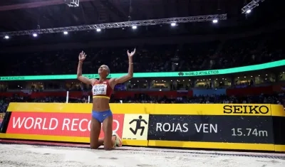 Yulimar Rojas campeona mundial y olímpica de triple salto. 