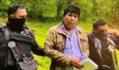 El capo mexicano Rafael Caro Quintero, mimutos después de su captura.