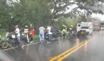 Punto del accidente a la altura del kilómetro 74 de La Cordialidad.