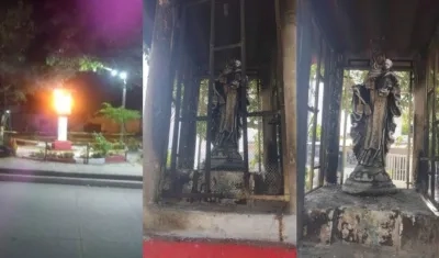 Imagen de la Virgen vandalizada en Soledad 2.000.