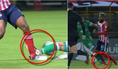 Las violentas entradas de Juan Alejandro Mahecha. 