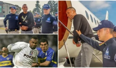 Jhon Viáfara en sus momentos como jugador y al ser extraditado. 