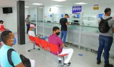 Oficina de recaudos de la Gobernación.