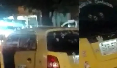 Dispararon contra ocupantes de taxi. 