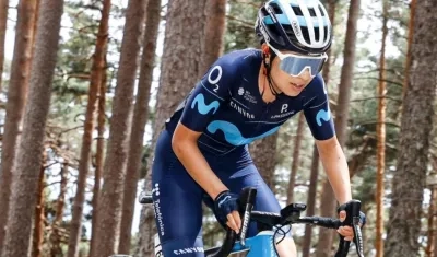 Paula Patiño, ciclista colombiana. 