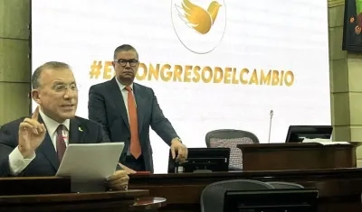 Roy Barreras, durante su discurso luego de la elección.