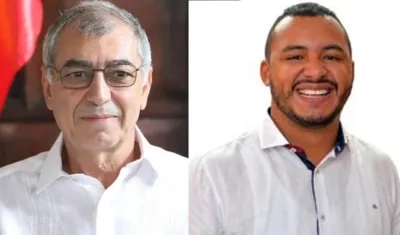 El alcalde William Dau y el concejal de Cartagena Javier Julio Bejarano.