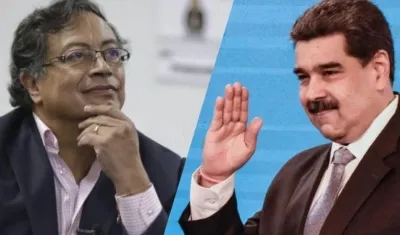 Gustavo Petro y Nicolás Maduro.