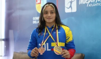 Sharid Fayad, piloto de BMX del Atlántico. 