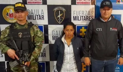 Katherine Johana Ayala Aguasaco, capturada.