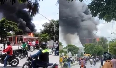 Imágenes del incendio.