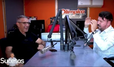 El periodista Jorge Cura Amar con Javier Fernández.