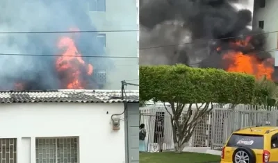 Imágenes del incendio.