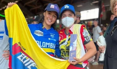 Sara García, campeona mundial de BMX. 