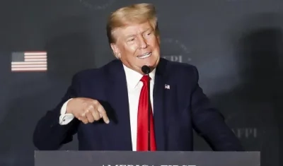 El expresidente Donald Trump en su intervención de este martes.