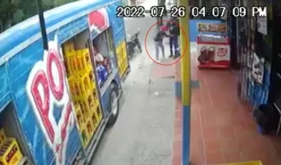 Momento en que ocurrió el atraco. 