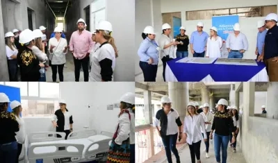 Imágenes del recorrido por las obras.