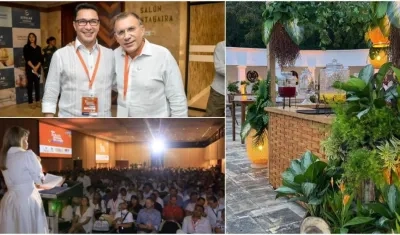 Imágenes de los eventos políticos y el banquete.