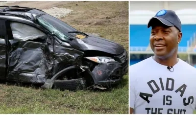 En esa camioneta iba Freddy Rincón al momento de su accidente. 