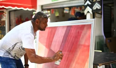 Artesano en la Esquina del arte. 