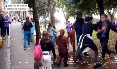 Agresión en parque de Bogotá