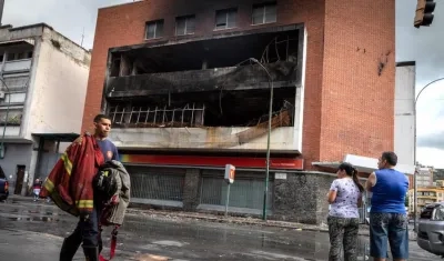 Edificación donde se registró el voraz incendio.