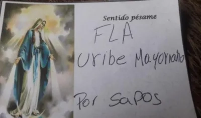 El sufragio enviado a la casa del Personero de Puerto Libertador.