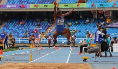 Natalia Linares durante la prueba. 