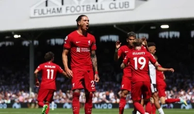 Darwin Núñez celebra el gol. 