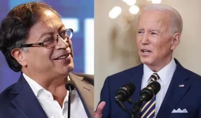 Gustavo Petro y Joe Biden.
