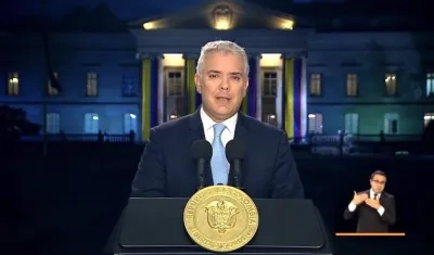Iván Duque, Presidente saliente.
