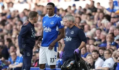 Yerry Mina, jugador del Everton. 