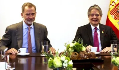 Rey de España, Felipe VI y Guillermo Lasso.