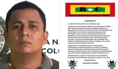 Alias 'Negro Ober' y el comunicado.