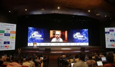 El director para el hemisferio occidental del consejo de seguridad nacional de la Casa Blanca, Juan González, habla en el Congreso Empresarial Colombiano de la Andi.