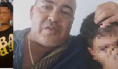 Fidel Mozo y su hijo de 14 años.