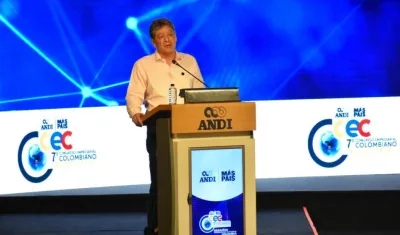 El presidente de la Andi, Bruce Mac Master, en la clausura de la Asamblea de la Andi,