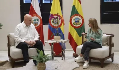 Leontxo García y Elsa Noguera De La Espriella. 