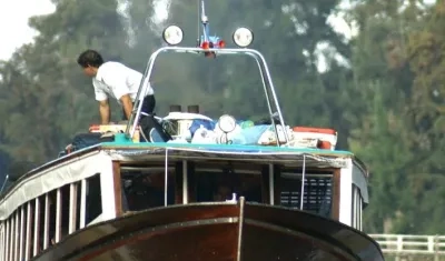 Una de las lanchas incautadas.